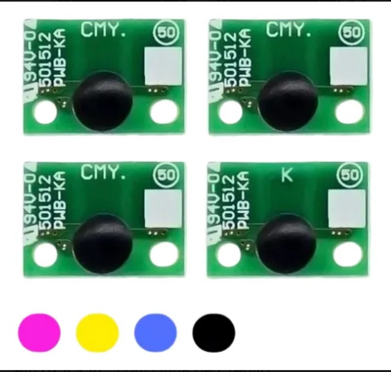 Kit Com 4 Cmyk Chip Reset Do Cilindro Konica Dr313 E Dr512