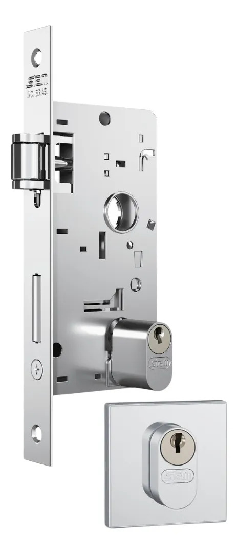Fechadura Pivotante Rolete Porta Externa 40mm 803 Inox Stam