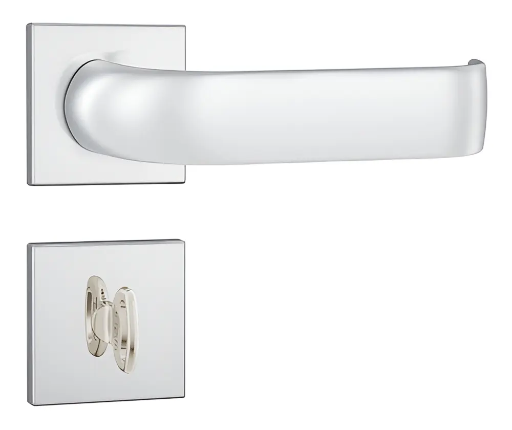 Fechadura 823/39 Banheiro Roseta Quadrada Cromada Stam