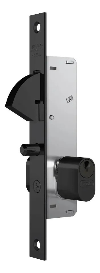 Fechadura Bico Papagaio 18mm Portao Correr Preto Fosco Stam
