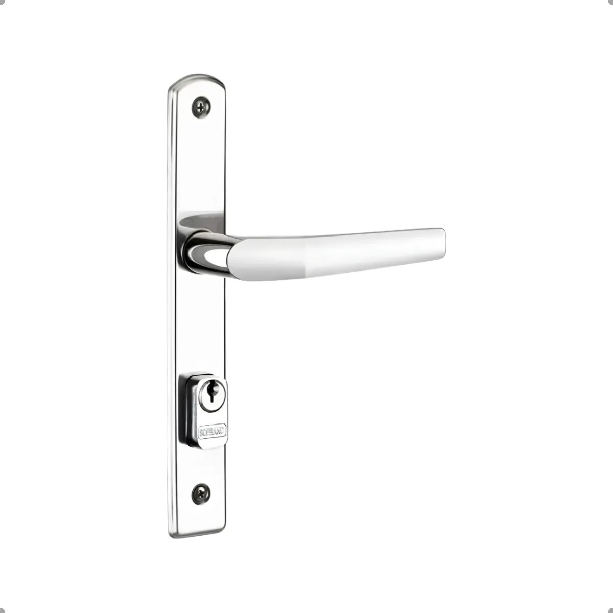 Fechadura Portao Popline Externa Broca 27mm Cromado Soprano