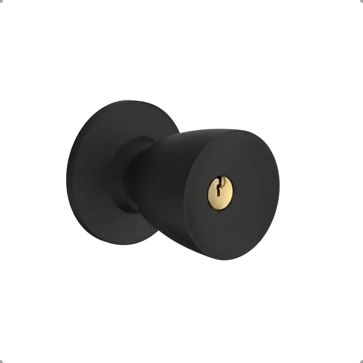 Fechadura Divisória Tubular Tulipa 90mm Preto Soprano