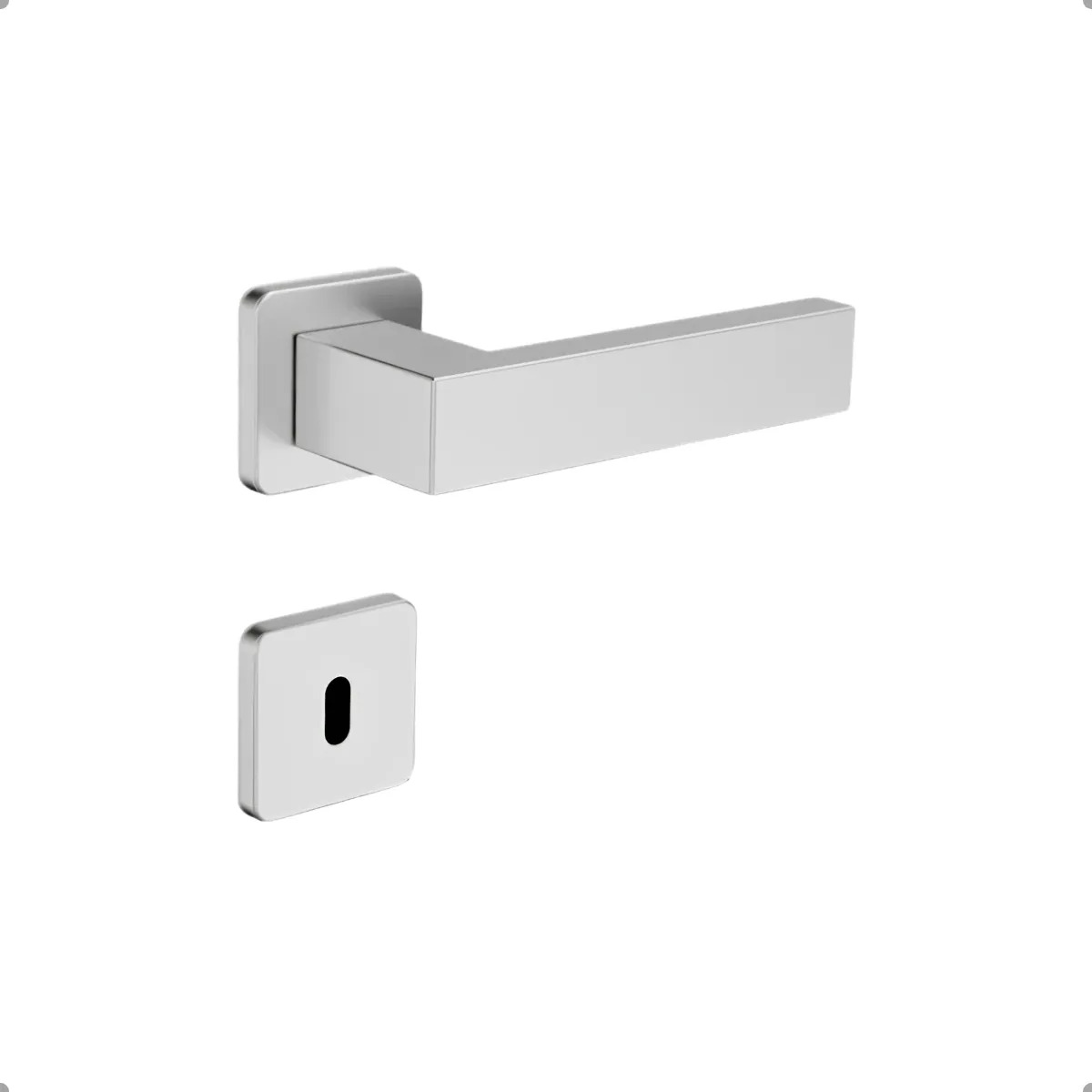 Fechadura Bali Reta Roseta Interna 40mm Inox Polido Soprano