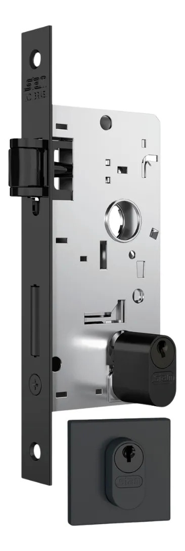 Fechadura Pivotante Rolete Externa 40mm 803 Preto Fosco Stam