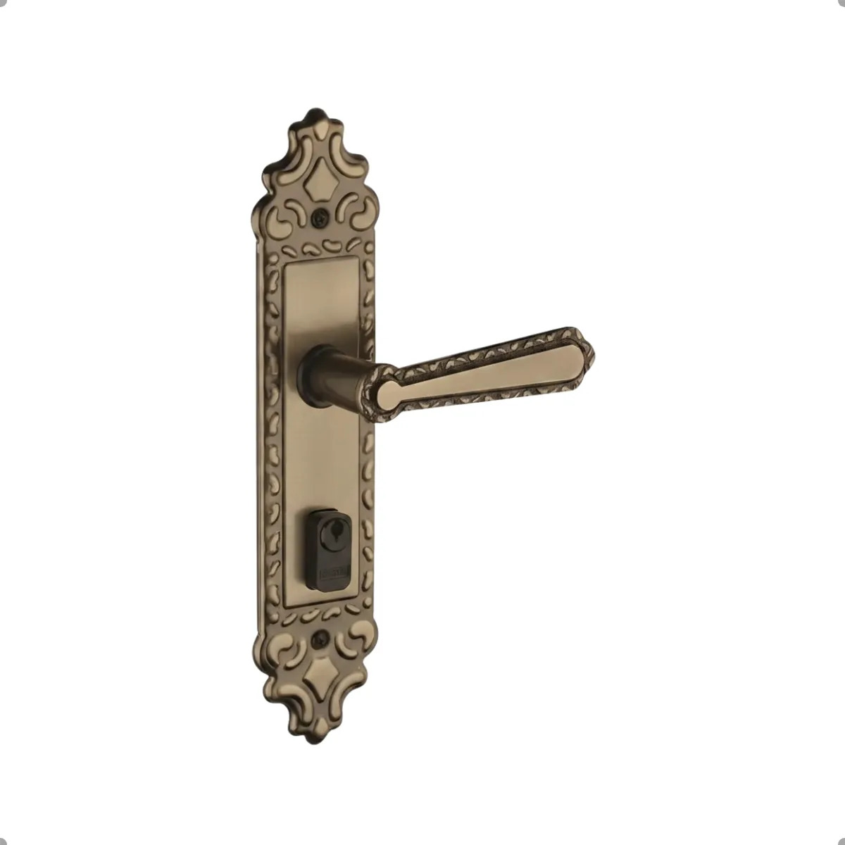 Fechadura Veneza Reta Externa Colonial Antiga 40mm Soprano