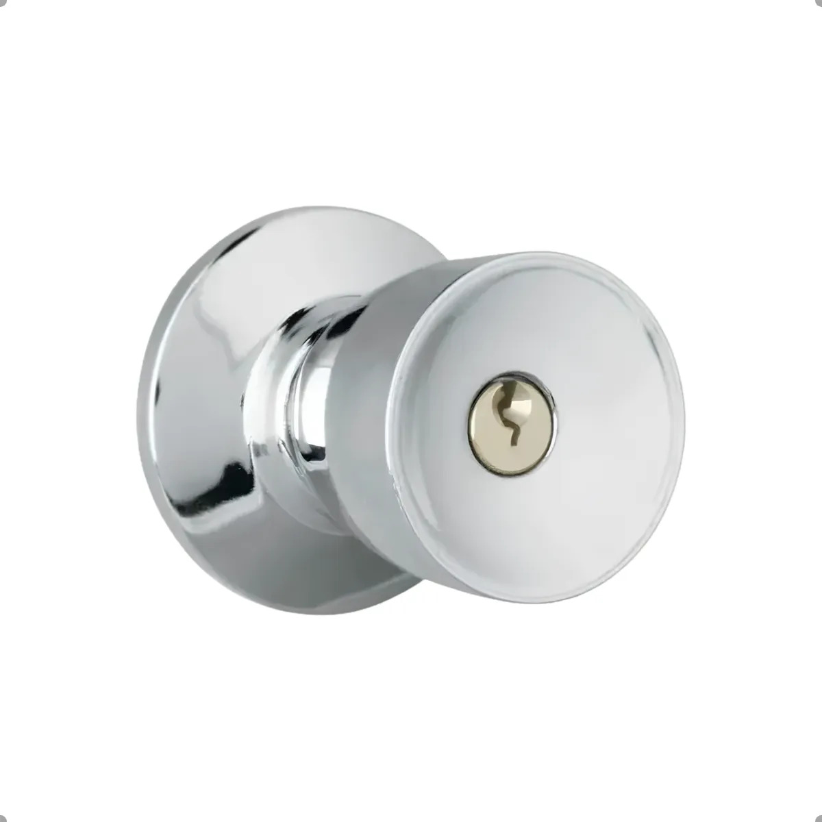 Fechadura Cilindrica Divisoria 90mm Inox Polido Soprano