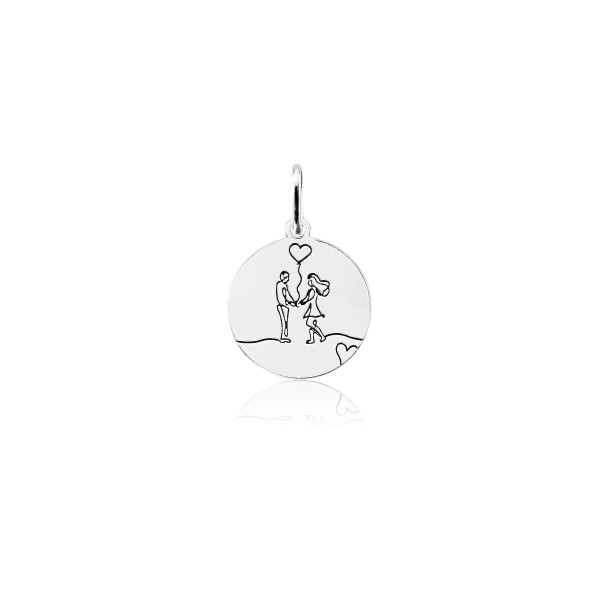 Pingente Medalha Casal
