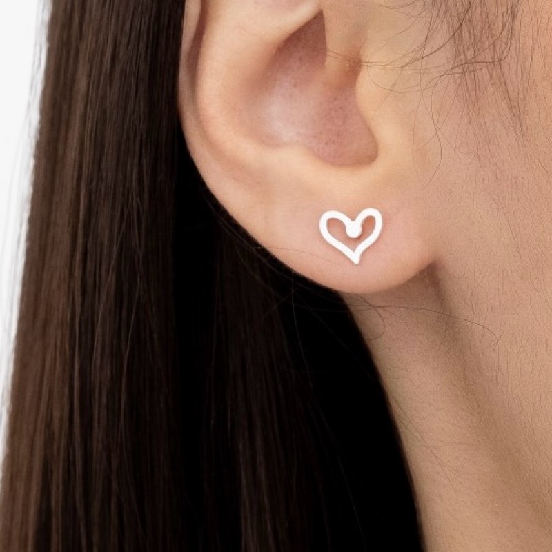 Brinco Coração Vazado Delicate