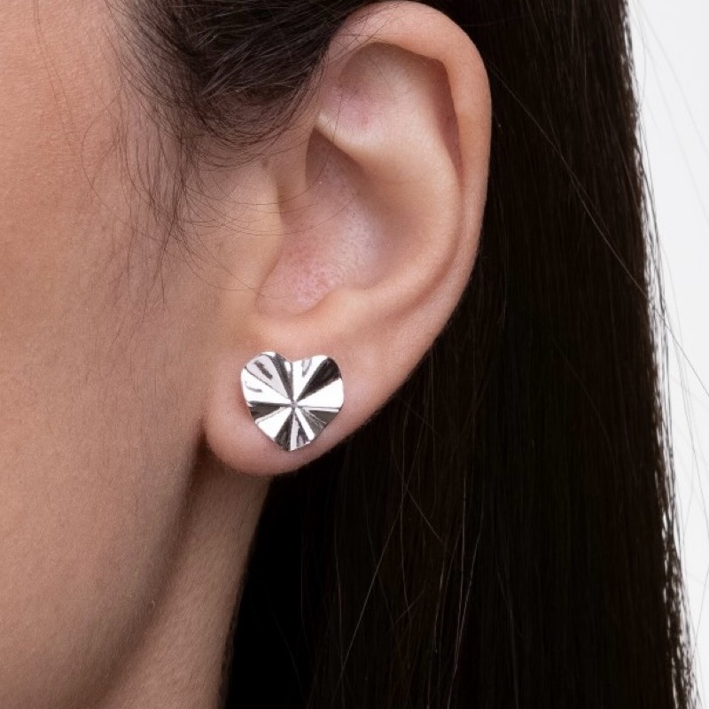 Brinco Coração Trabalhado