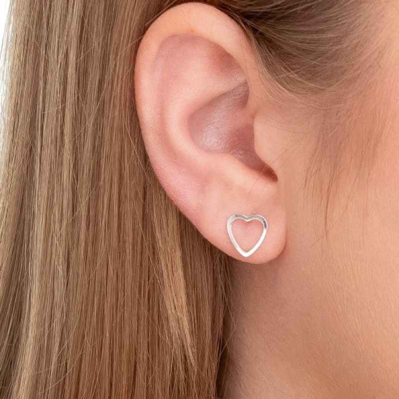 Brinco Coração Vazado