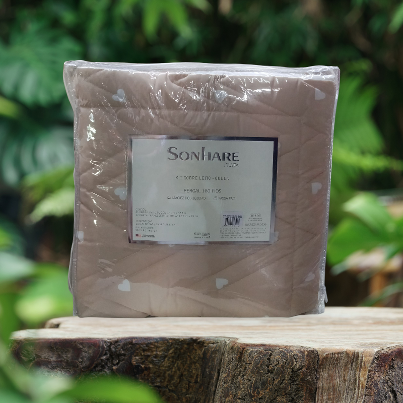 KIT COBRE LEITO - QUEEN PERCAL 180fios - 65% Algodão