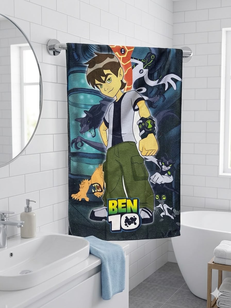 toalha de banho infantil ben10 1,40x70 cm