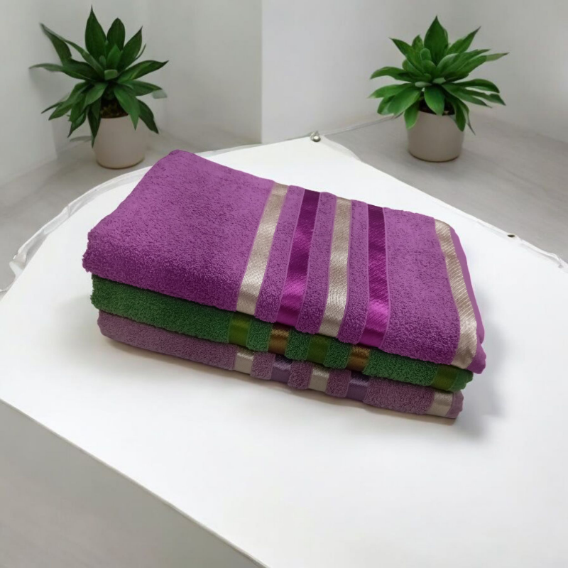 KIT 3pçs TOALHA BANHO - 100% ALGODÃO