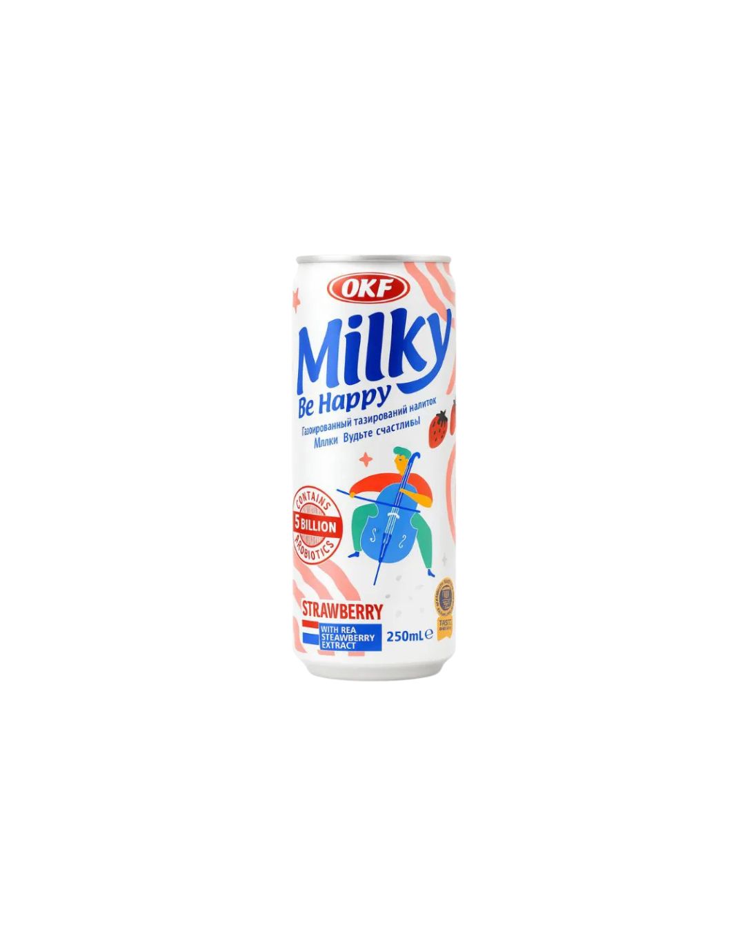 Refresco Milky OKF Morango 250ml