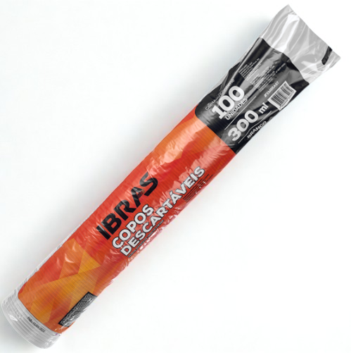 COPO 300ML TRANSPARENTE PCT C/100(IBRAS)