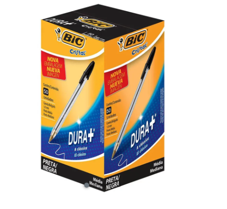 CANETA BIC CRISTAL PRETA                