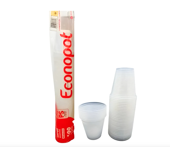 COPO 180 ML TRANSPARENTE ECONOPOT  C/100
