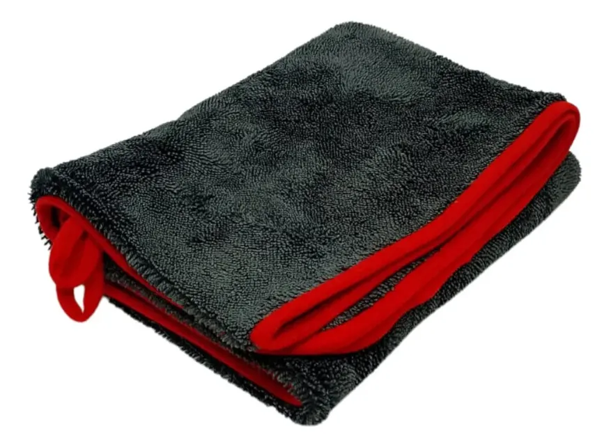 CINZA BORDA VERMELHA SECAGEM AUTO 40X60  -600GSM.