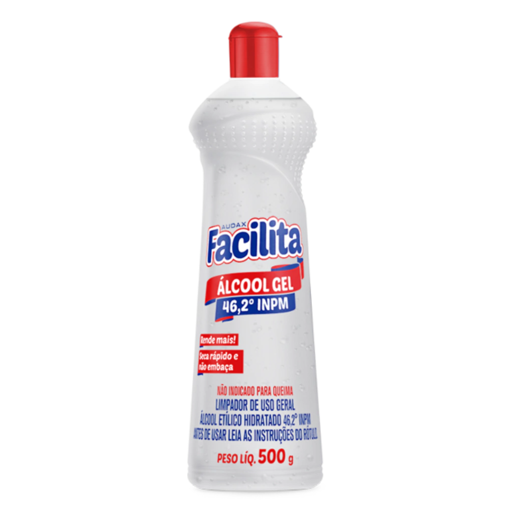  ALCOOL GEL 46,2%  500G FACILITA AUDAX