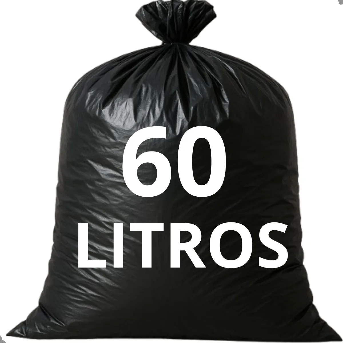 SACO P. LIXO 60L  PRETO  0,6  C/100