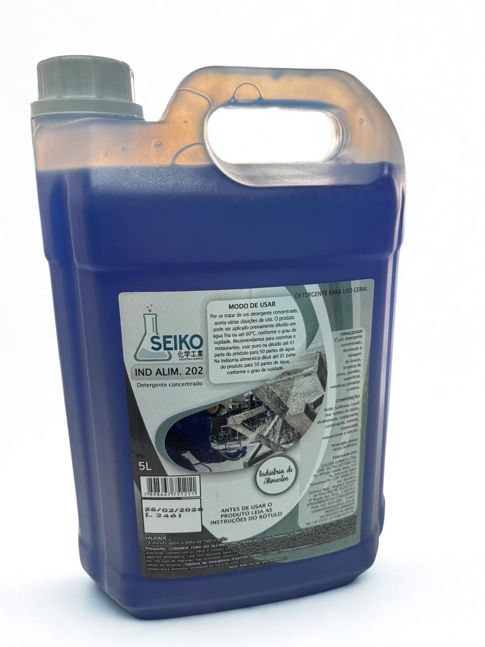 202 - SEIKO IND ALIM DETERG. MEDIA ALCALINIDADE 5L