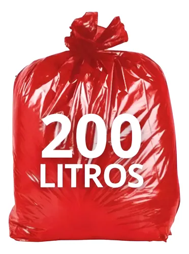SACO P. LIXO 200LT VERMELHO 85X95 0,6 C/100