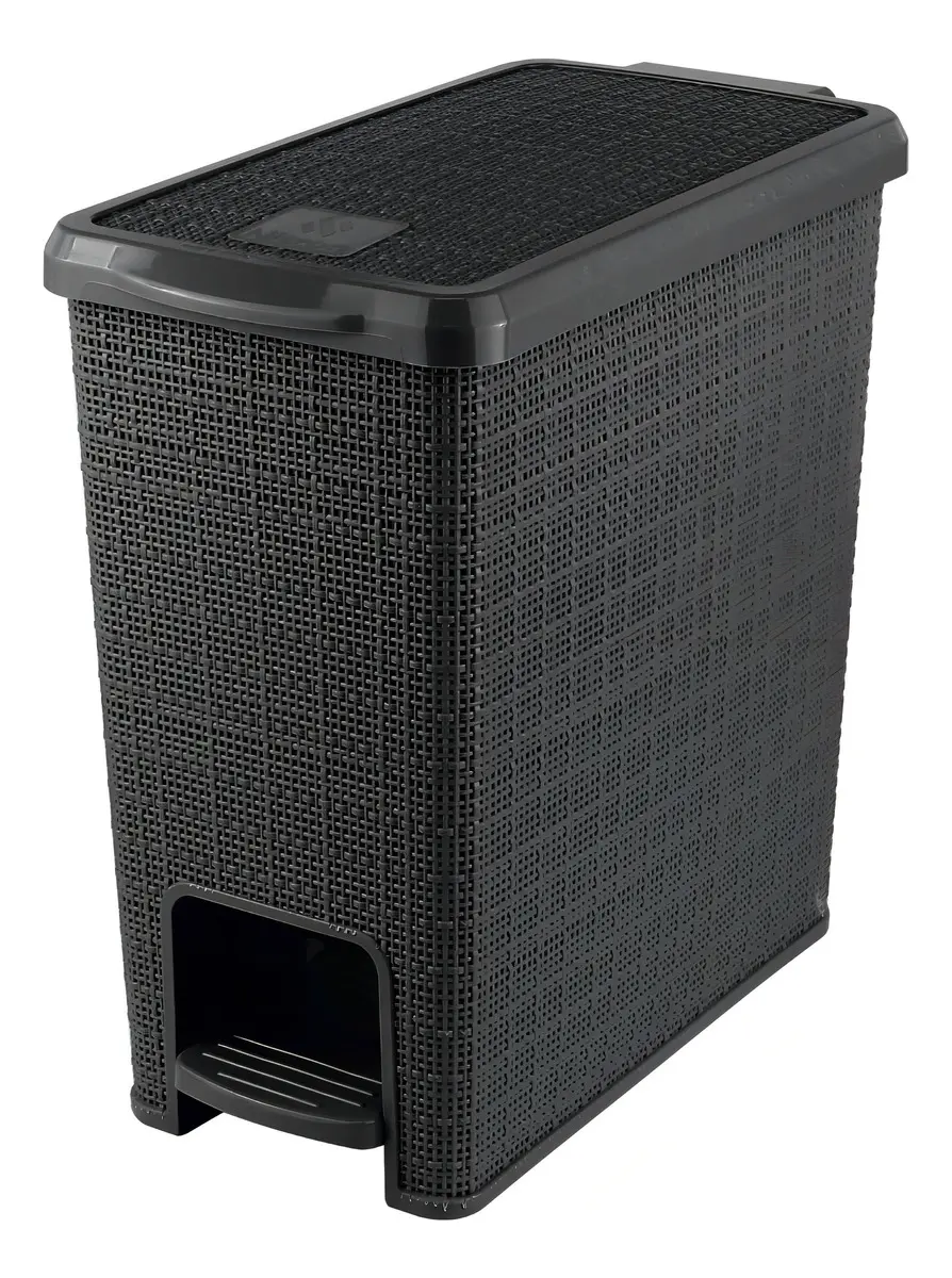 LIXEIRA 12,0L C/PED. PRETA JUTA NITRO.
