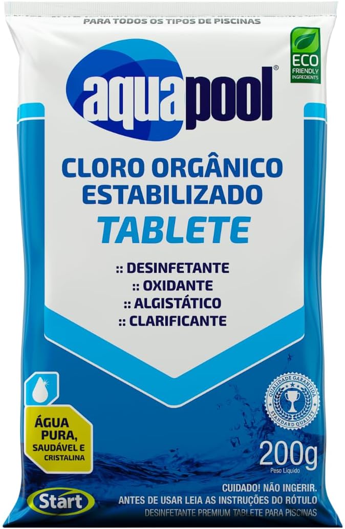 AQUAPOOL CLORO ORG. ESTABILIZADO TABLETE 200G.