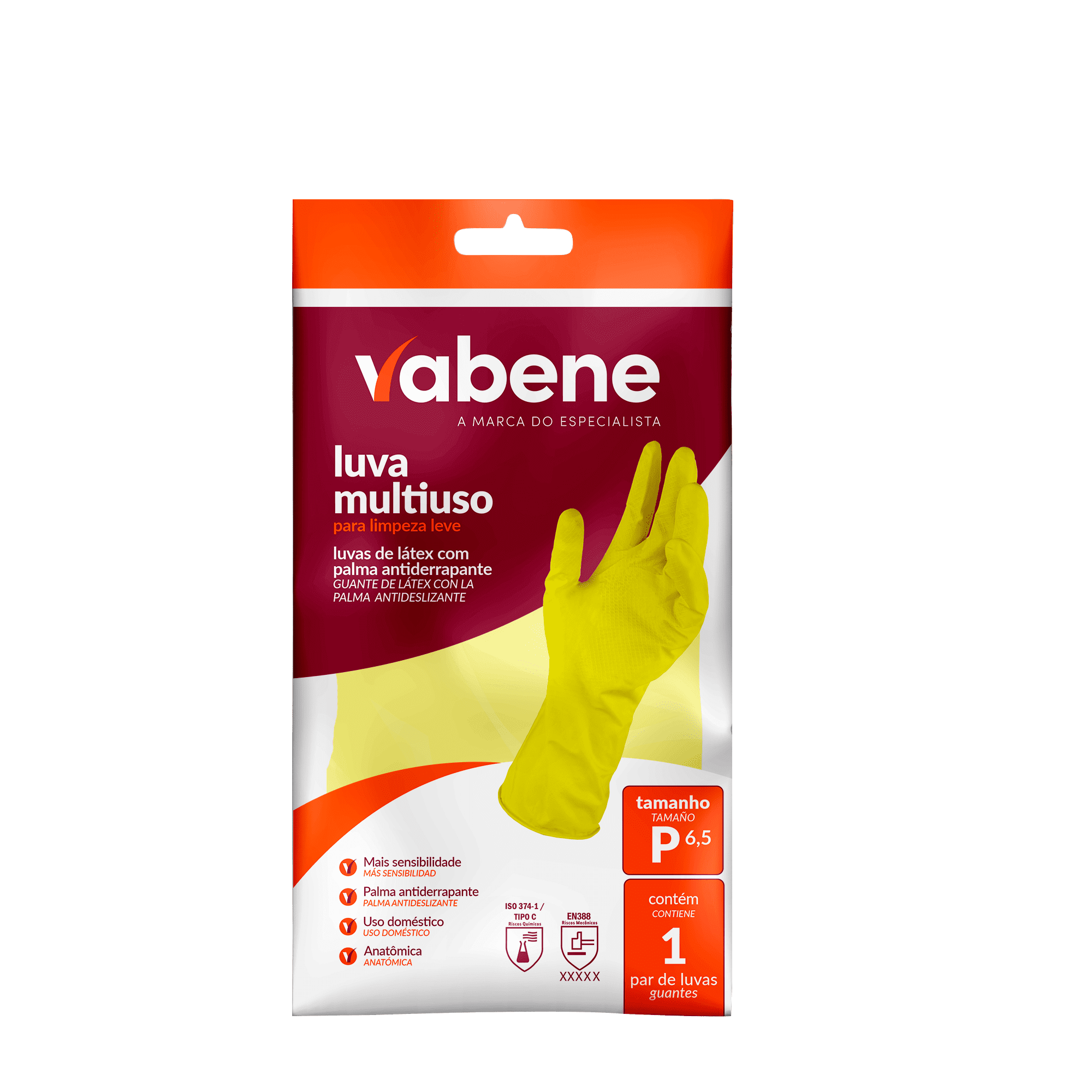 LUVA MULT  P AMARELA VABENE 