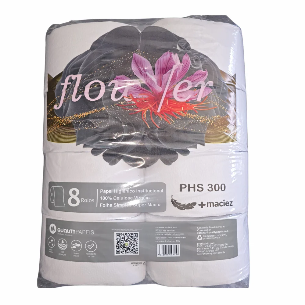 PAPEL HIGIENICO FLOWER 8X150M.