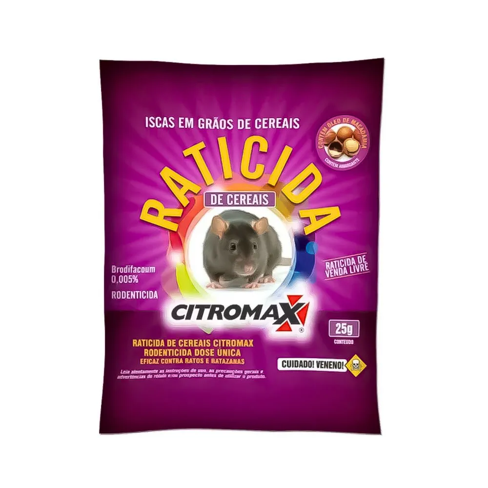RATICIDA ROSA CITROMAX  25G.