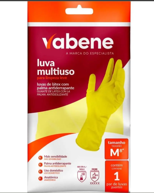 LUVA MULT M AMARELA VABENE 