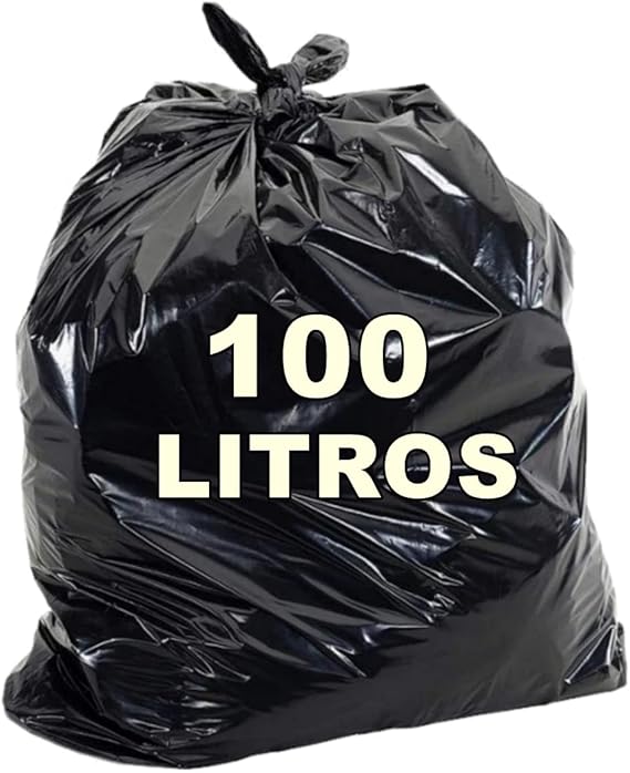 SACO P. LIXO 100L PRETO 0,6 C/100