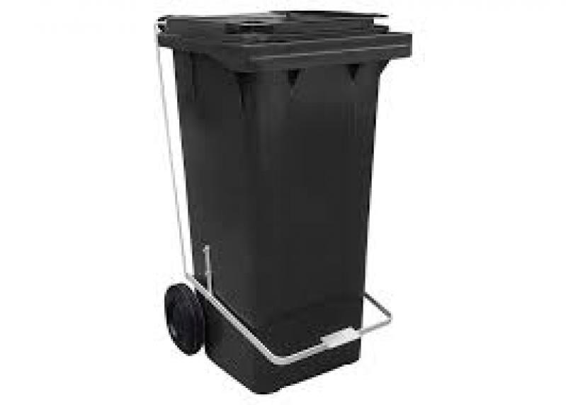 LIXEIRA 120L COM PEDAL PRETO (CONTENTOR).