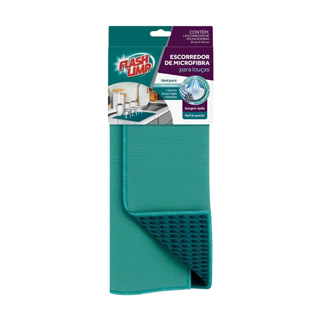 PANO ESCORREDOR MICROFIBRA PARA LOUÇA FLASHLIMP