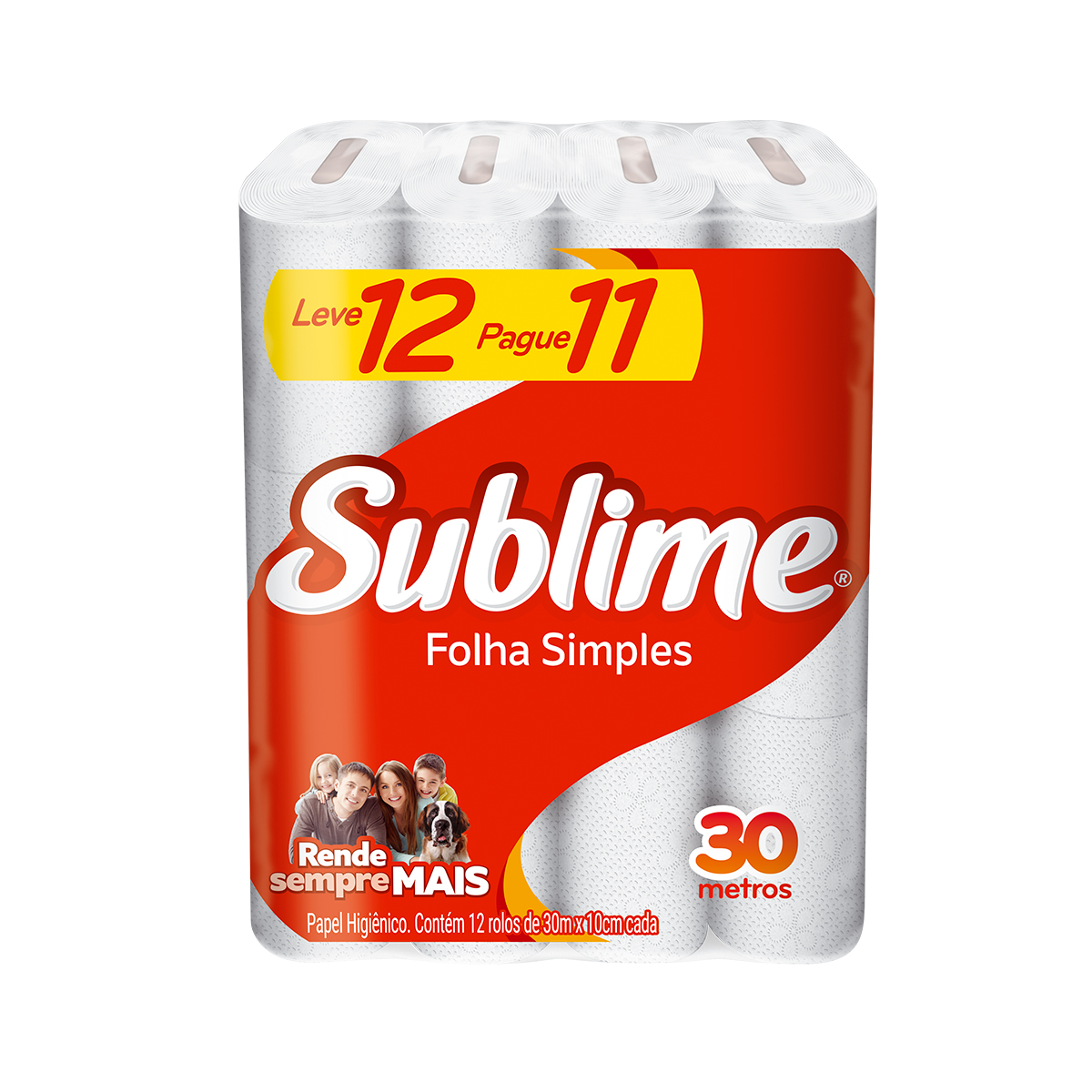 PAPEL HIGIENICO SUBLIME FS 30M 12 ROLOS SOFTYS