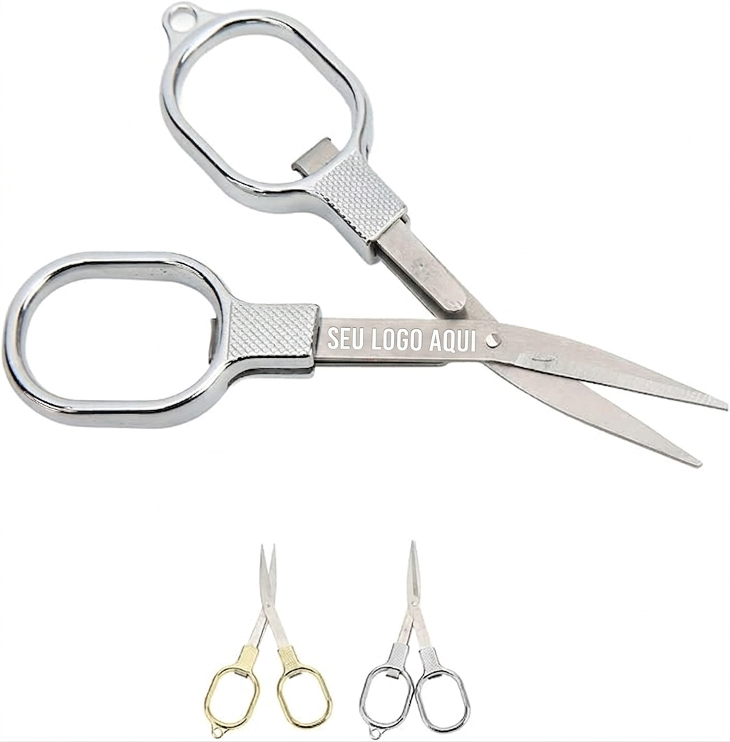 TESOURA DOBRÁVEL CABO DE METAL MODELO 2. 