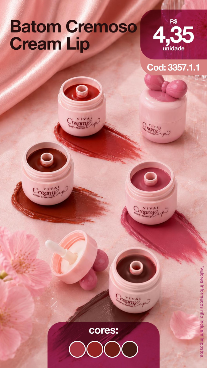 Batom Cremoso Cream Lip 3357.1.1 un4.35 cx288
