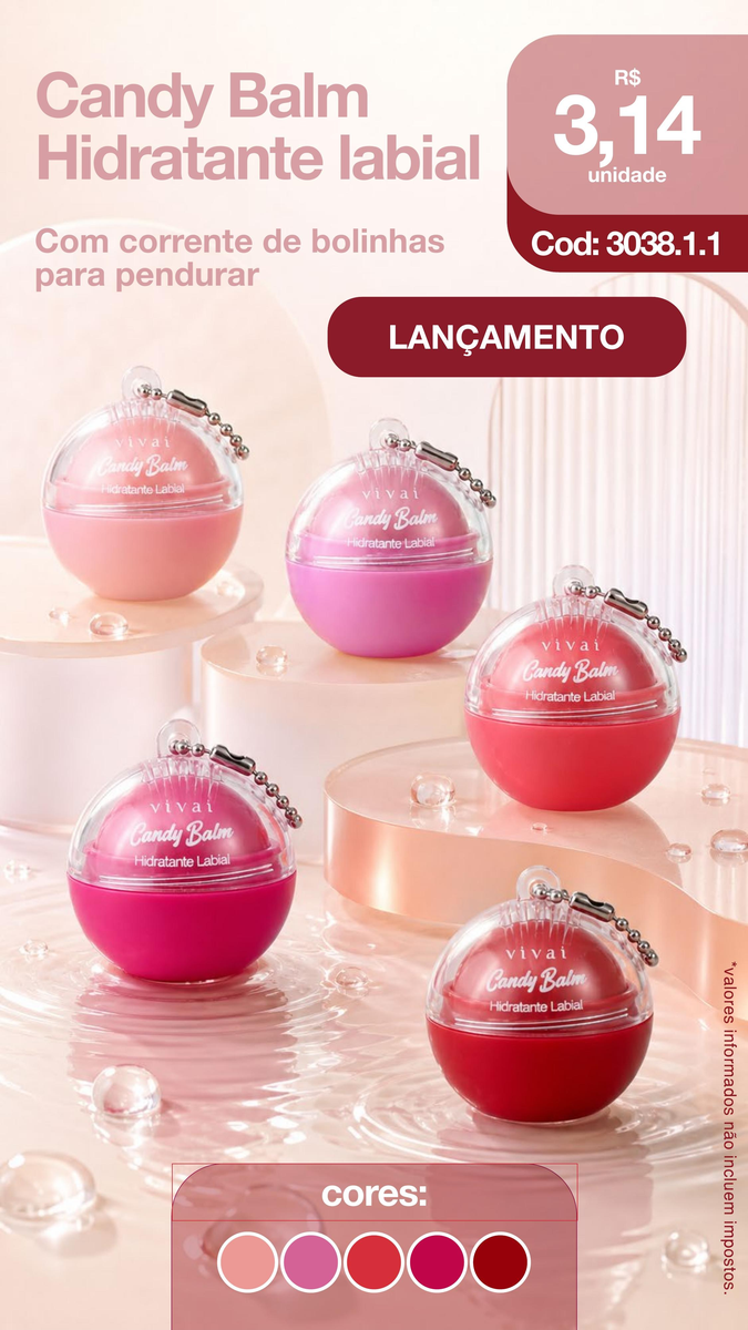 Candy Balm Hidratante Labial 3038.1.1 un3.14 cx288