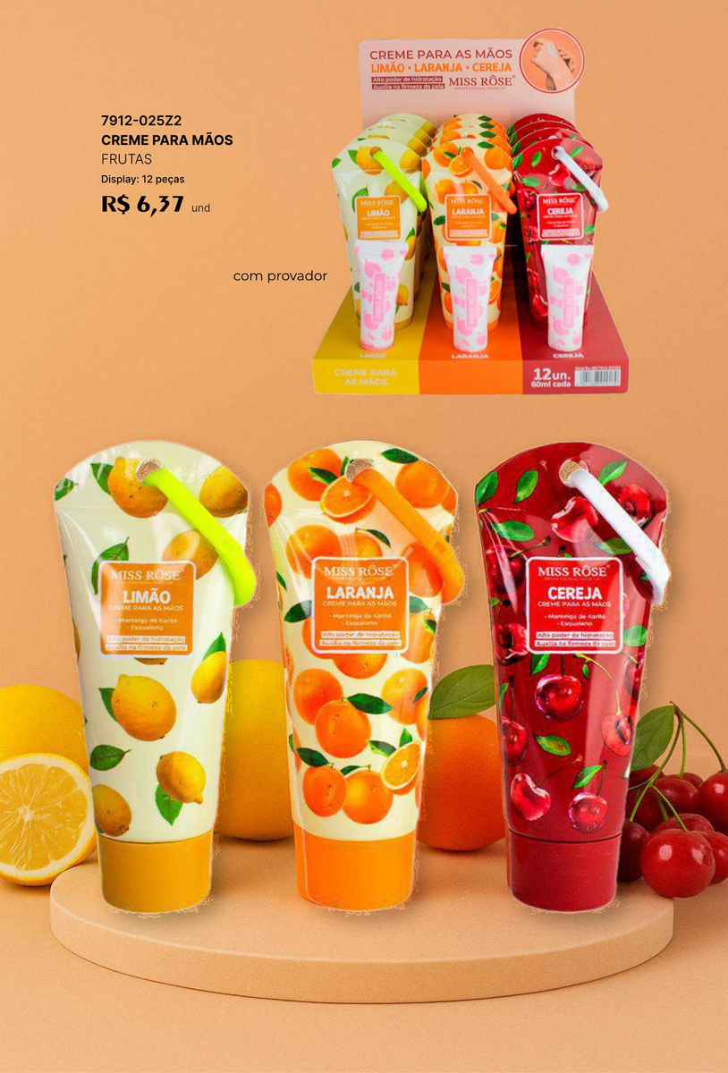 Creme para Maos Frutas 7912-025Z2 un6.37 cx12