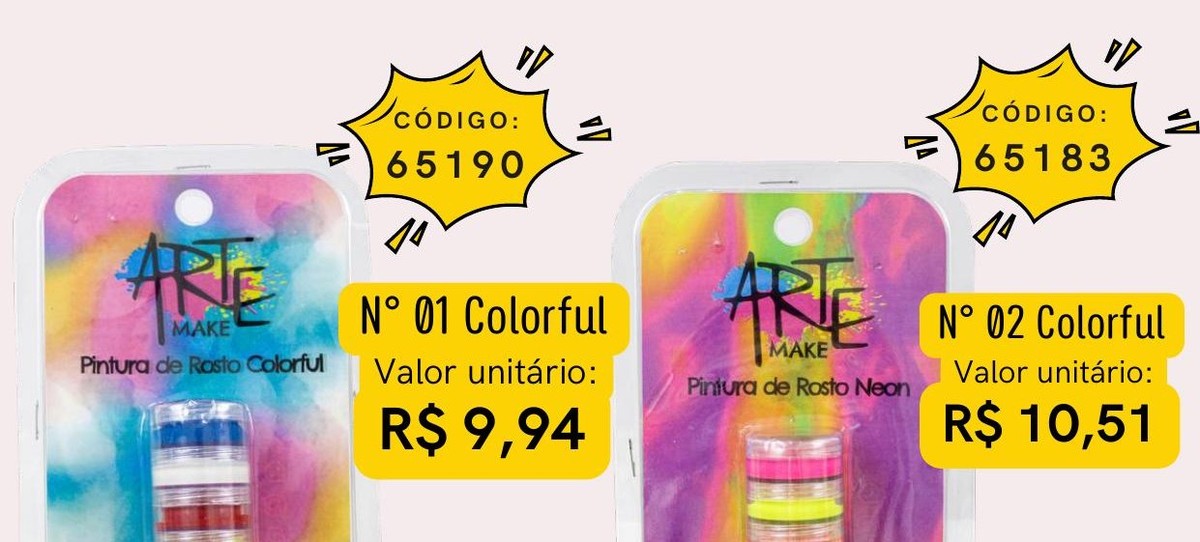 Arte Make - Pintura de Rosto N1 Colorful 65190 un9.94 cx1