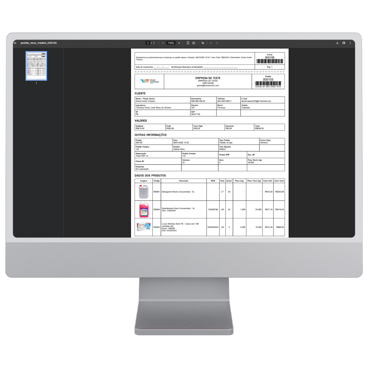 Customize PDFs de Pedidos com Facilidade