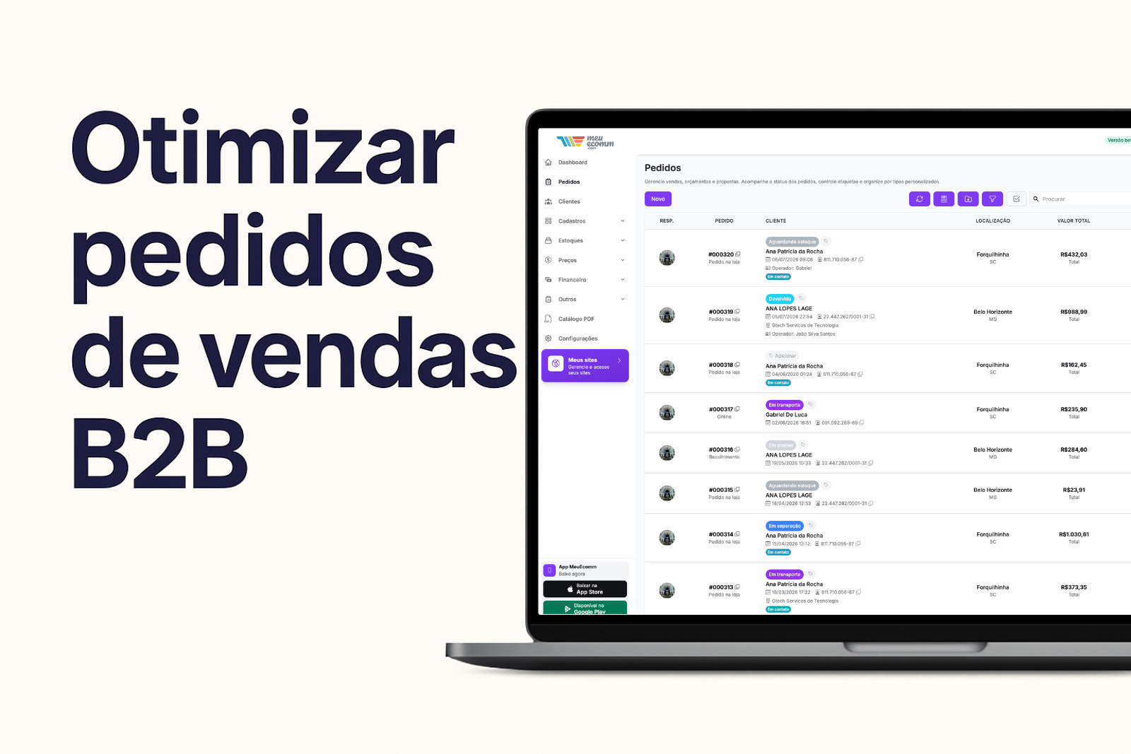 Simplifique a Gestão de Pedidos e Clientes B2B